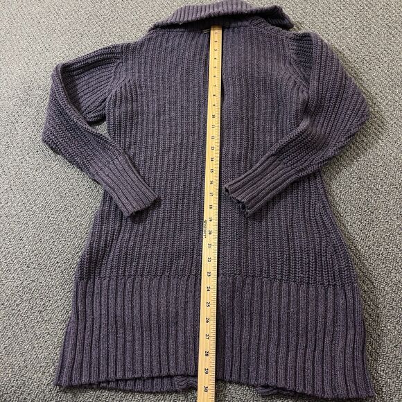 Merrell Cardigan Womens Size Medium M Purple Fleece Sweater Button Jacket Collar - Picture 6 of 10